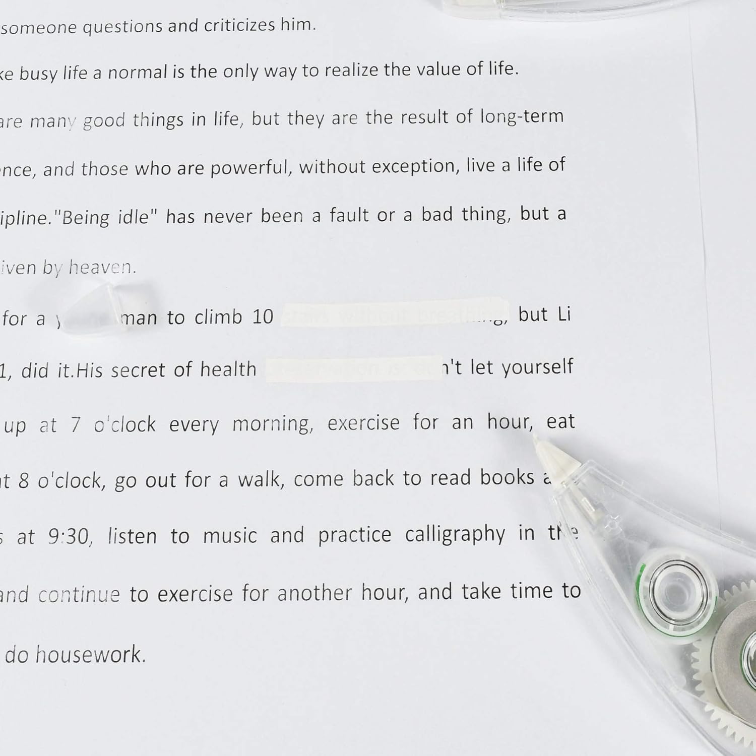 WeiBo Whiteout Correction Tape, Easy To Use Applicator for Instant Corrections, For Office Administration, Note Taking, Marking, Crafting, Bullet Journal, Scrapbooking (Pack Of 12, 315" x 0.2", White) : Office Products