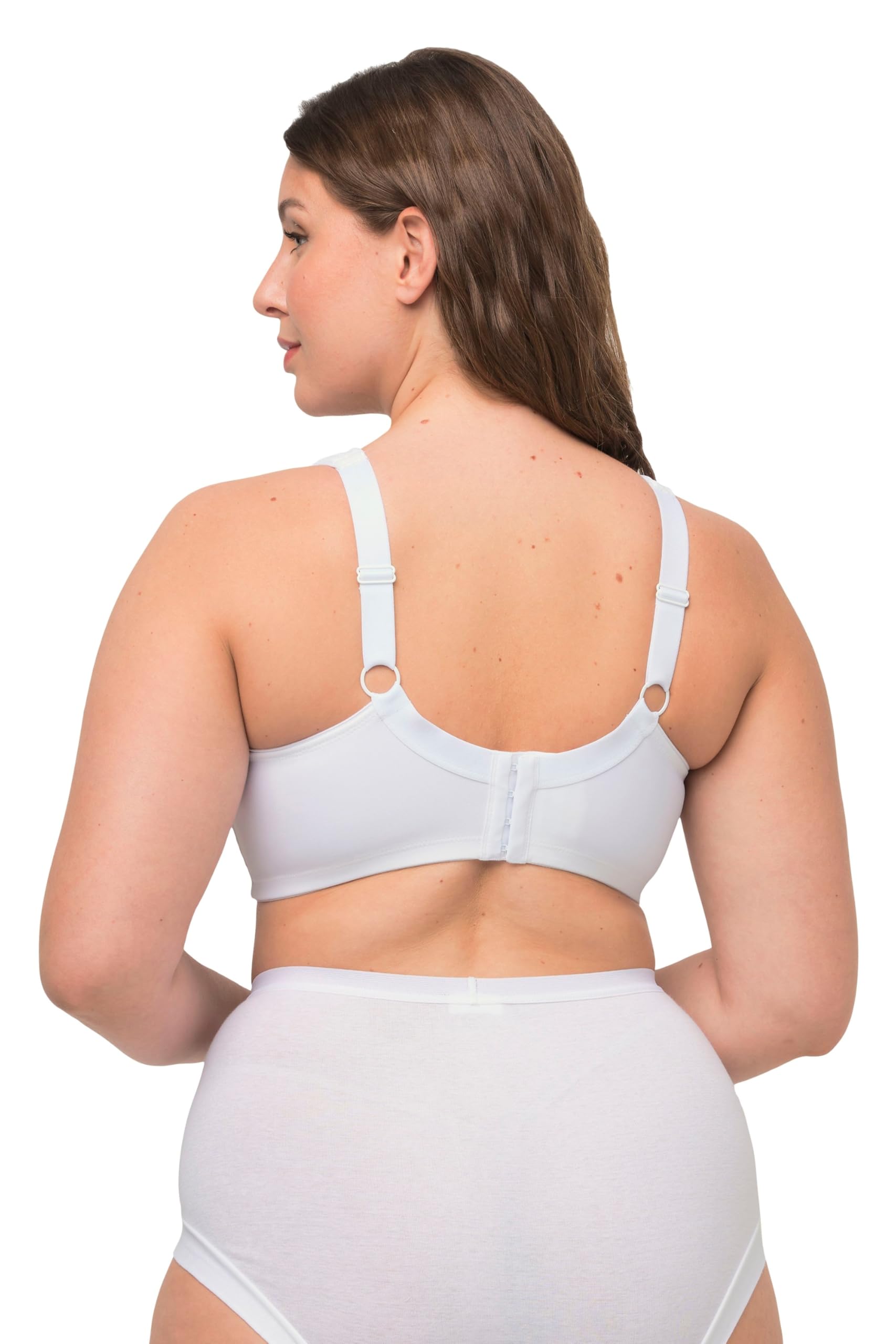 Ulla Popken Damen große Größen Übergrößen Plus Size Mikrofaser-BH, 2er-Pack, ohne Bügel, vorgeformte Cups 793032