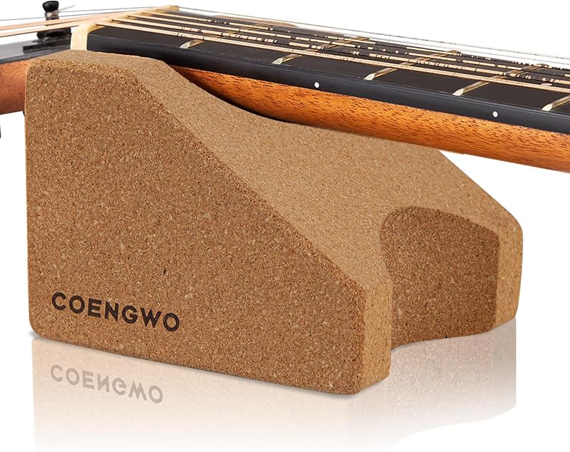 Reposacabezas para guitarra, soporte para instrumentos de cuerda Mantenimiento de luthier | Soporte de cuello de corcho para guitarra, ukeleles, violines, banjos, estación de trabajo de mandolinas, encordado de luthier, cuidado de limpieza