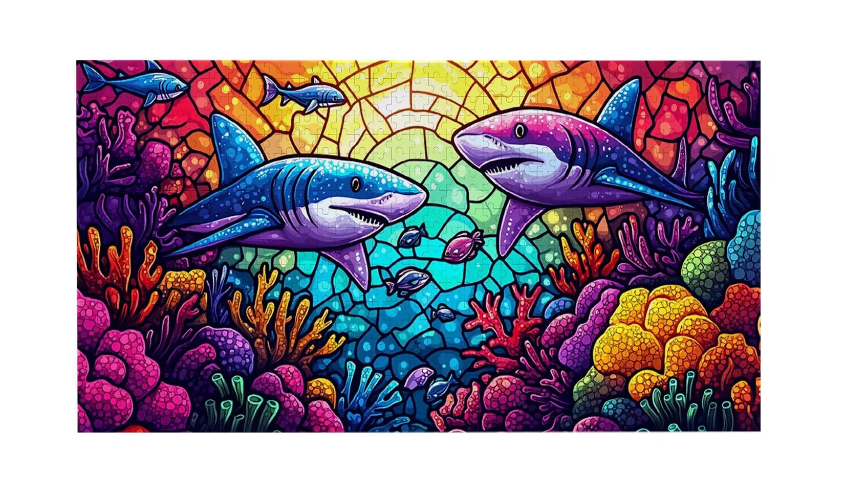 Puzzle de Madera para Adultos 900 Piezas - tiburón, Obra de Arte de Juego de Rompecabezas para Adultos, Puzzle de Impresión de Alta Definición Multicolor, Pasatiempo Creativo Regalo b-837