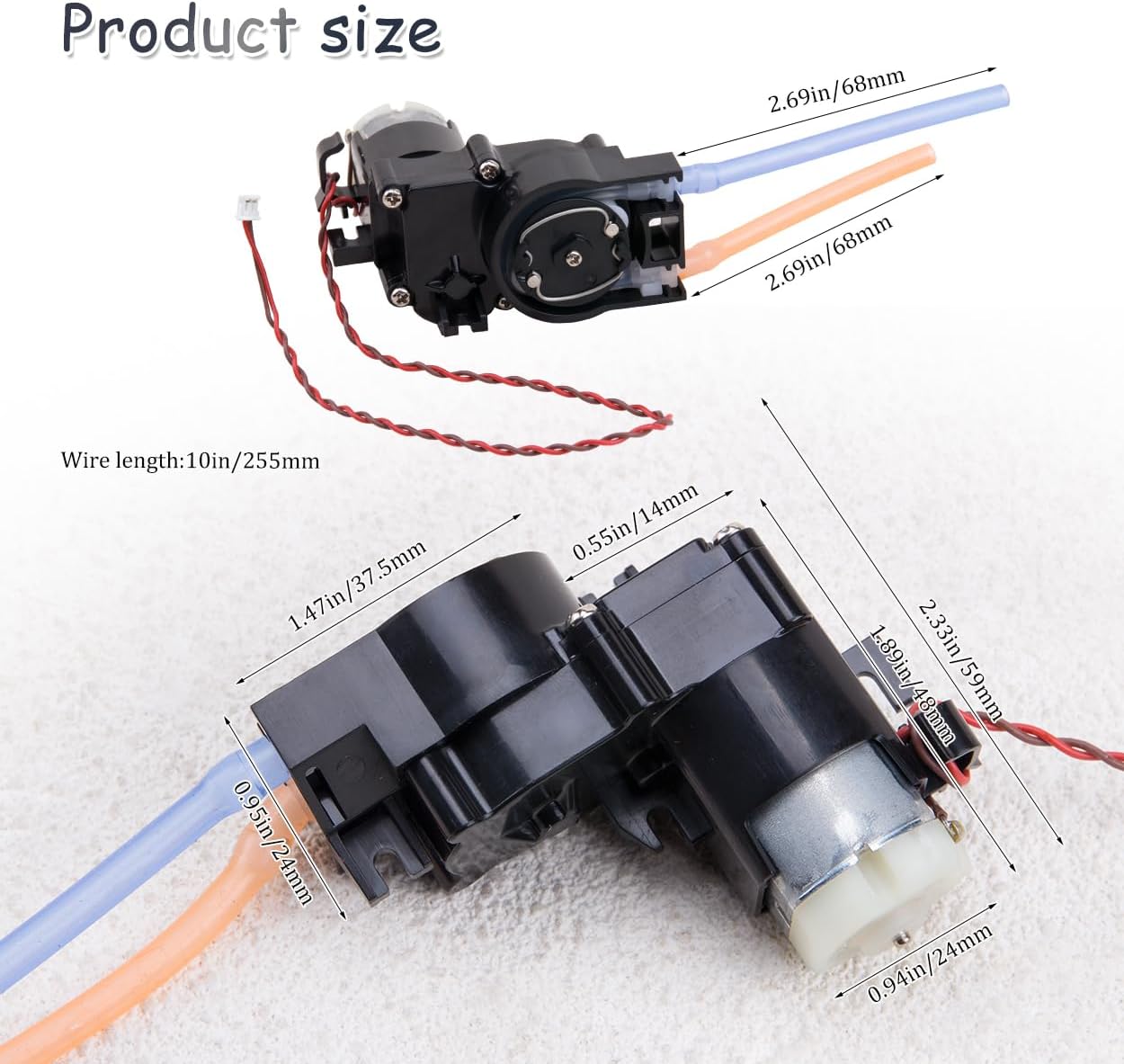 KOOBOOK 2Pcs Precision 280 Pump DC Gear Reduction Motor Water Pump for Robotic Vacuum Cleaner Spare Parts for Sweeping Robots Spraying Systems