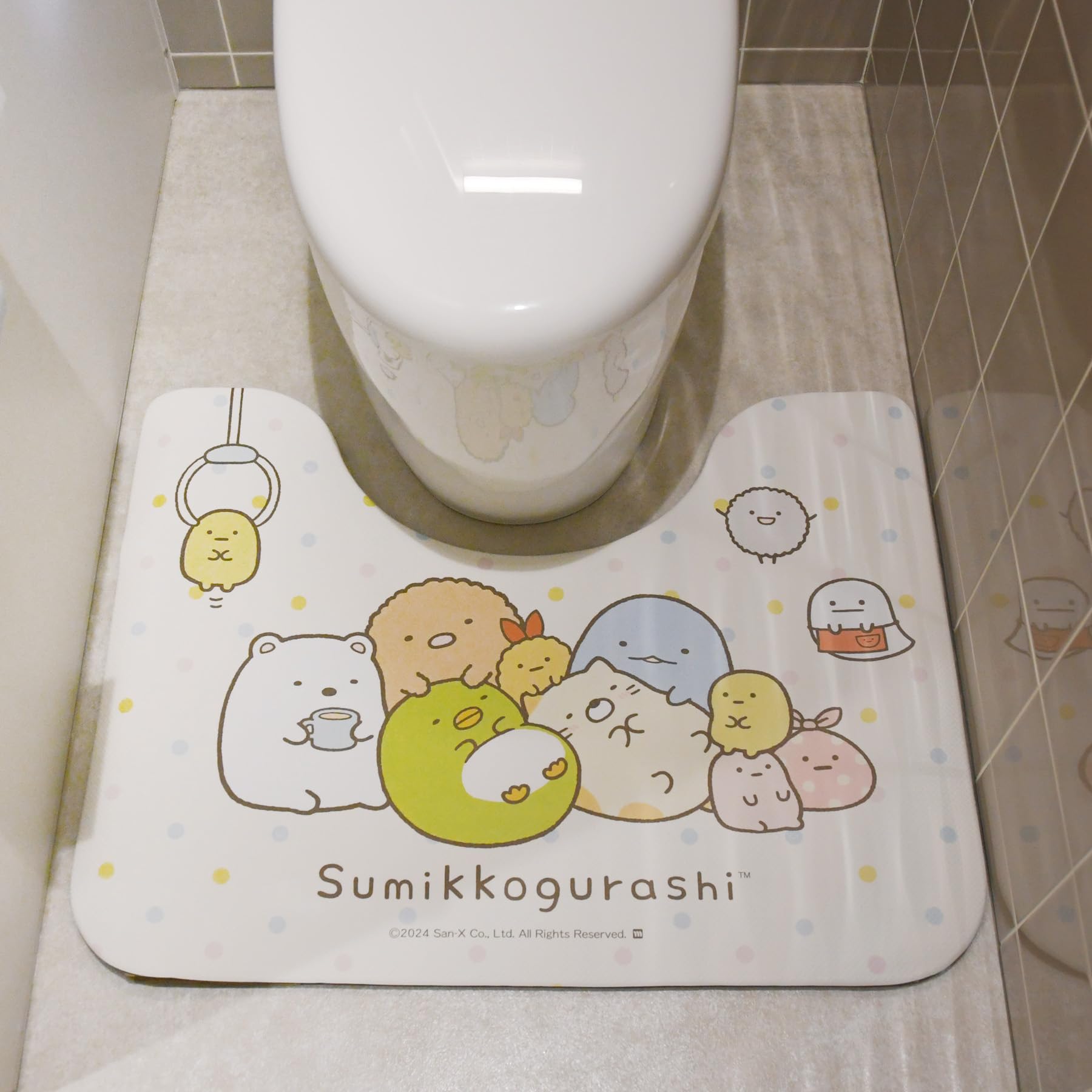 漫画の増加スリーピースのトイレマット座布団p Amazon｜丸眞 トイレマット すみっコぐらし ほんわかタイム 拭ける 撥