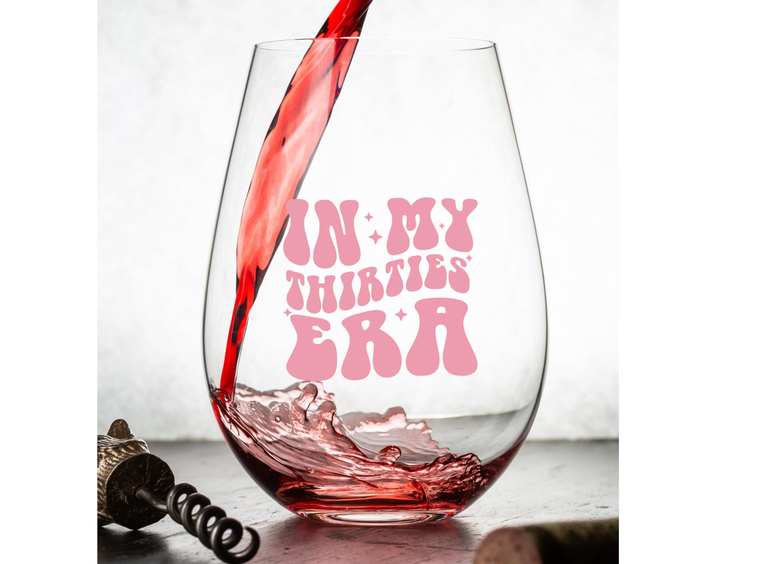 Verre à Vin "In My 30s Era" - Cadeau 30 Ans Original Pour Femme Ou Homme - 425 Ml Sans Pied