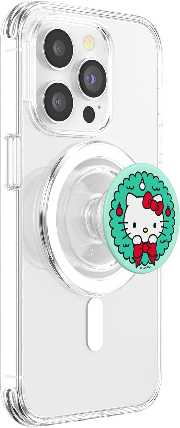 Hello Kitty Christmas Wreath PopSockets MagSafe PopGrip for iPhone