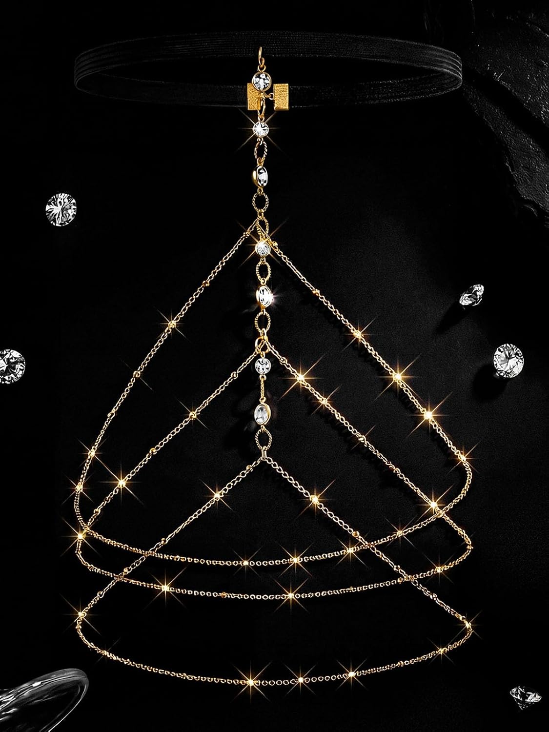 Boho Thigh Chain with Pearl, Gold Elegant Layered Chains Beach Bikini Body Jewelry for Women, Fashion Leg Accessory with Beaded Design