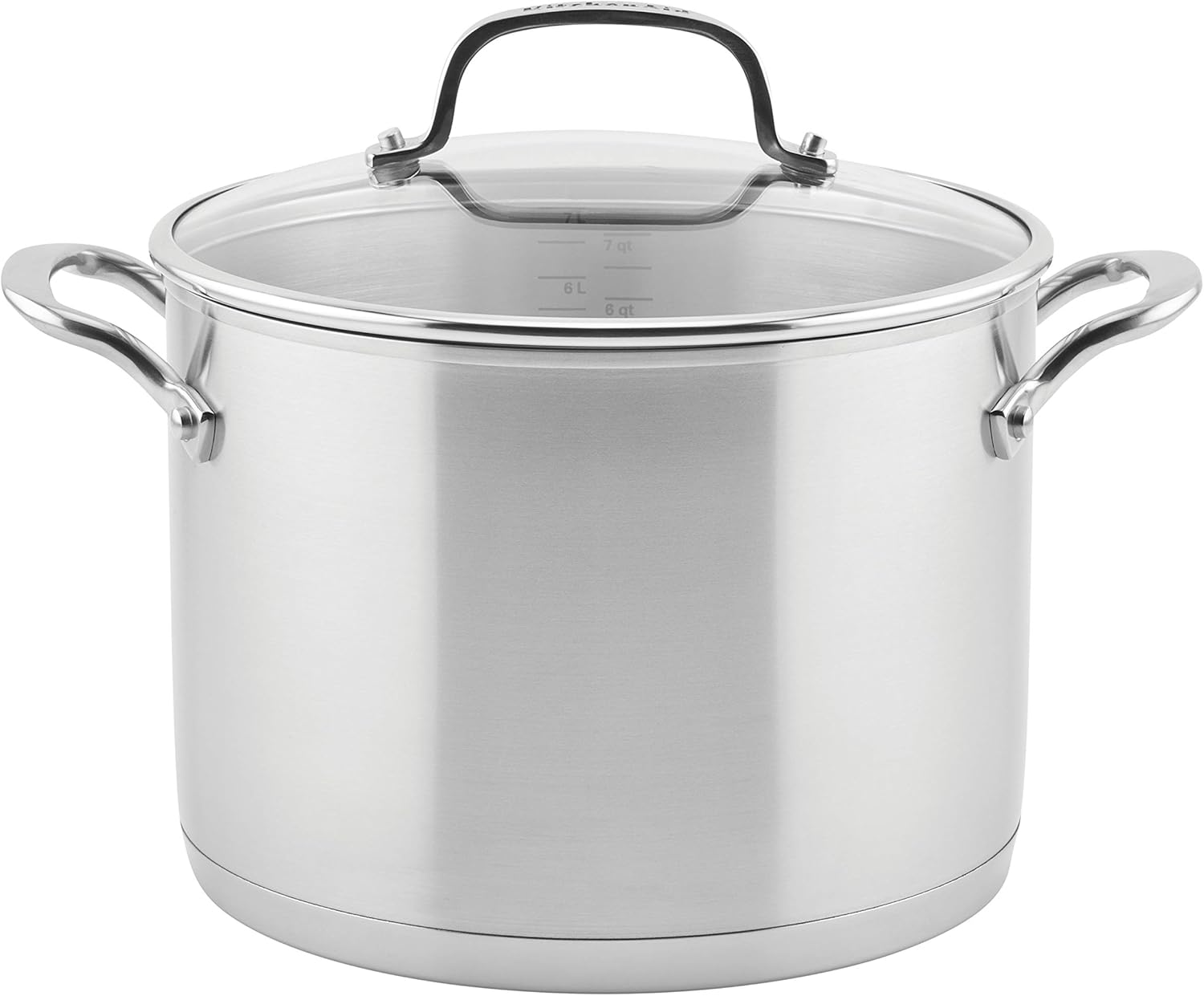 KitchenAid 71003 3-Ply Base Brushed Stainless Steel Stock Pot/Stockpot with Lid, 8 Quart