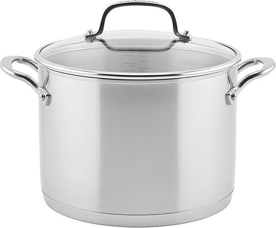 KitchenAid 71003 3-Ply Base Brushed Stainless Steel Stock Pot/Stockpot with