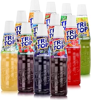 Tri Top Sirup Sortiment - 12 fruchtig leckere Sorten - 12 x 600ml - ohne Tropical