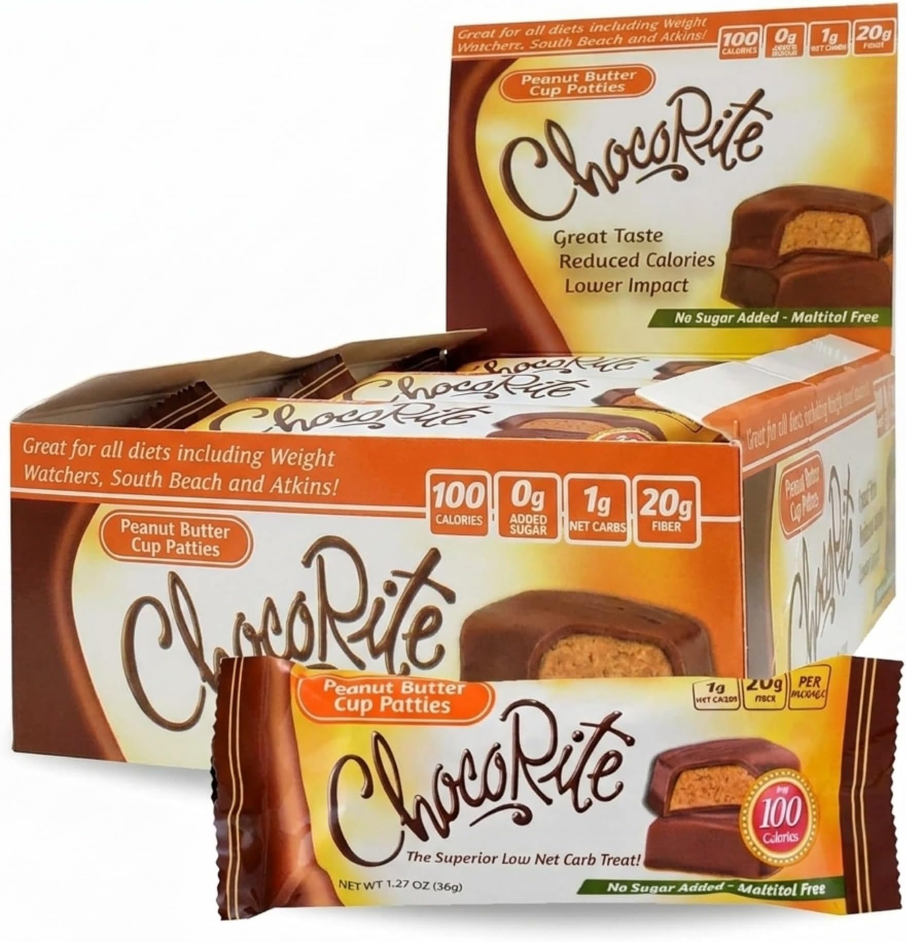 Peanut Butter Cup Patties, No Sugar Added Keto Candy, 16 Count