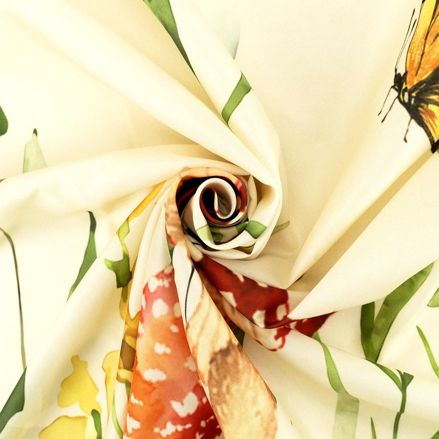 LB Sage Green Plant Shower Curtain Red Mushroom Butterfly Yellow Flowers Beige Long Shower Curtain Set Eucalyptus Leaf Shower Curtains for Bathroom Waterproof Washable Fabric with Hooks,72x78 inch