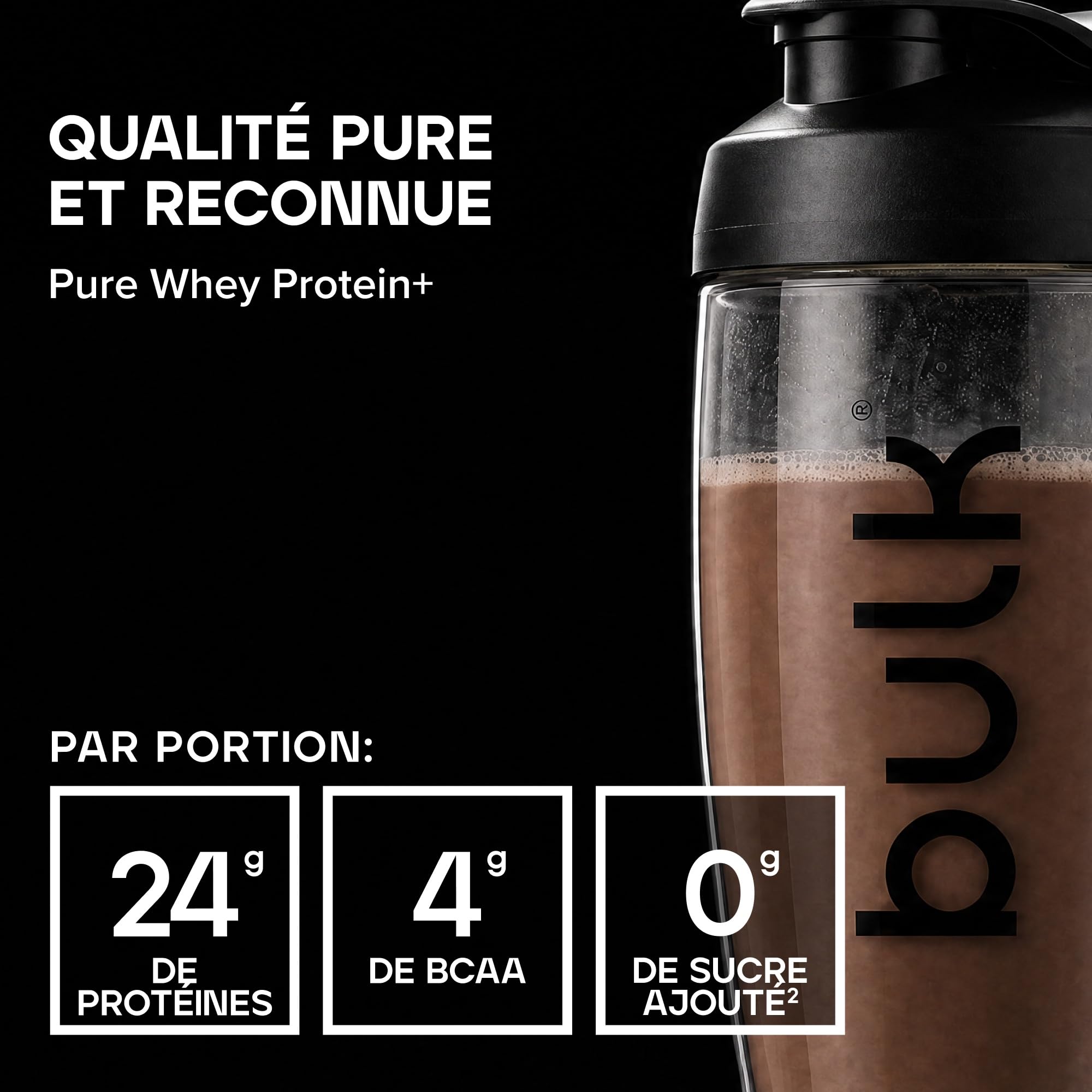 Bulk Pure Whey Protein+, Chocolat, 450g