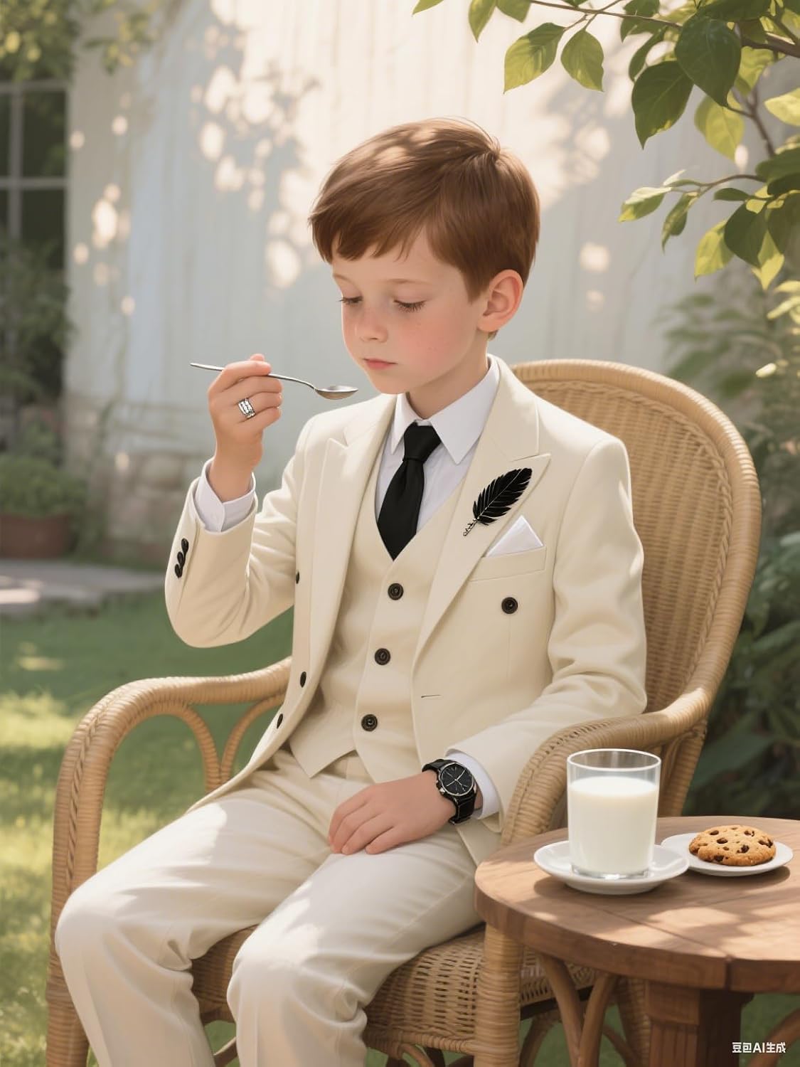 Boys Suit Toddler Suits for Boy Wedding Ring Bearer Outfit 3Pc Kids Tuxedo Clothes for Prom Homecoming