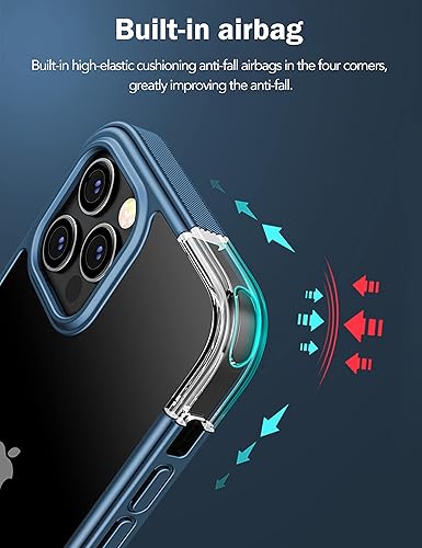 Miniatura 4 de Quikbee Funda diseñada para iPhone 13 Pro Max, antideslizante, transparente, no amarillea, grado militar, resistente a las caídas, delgada y