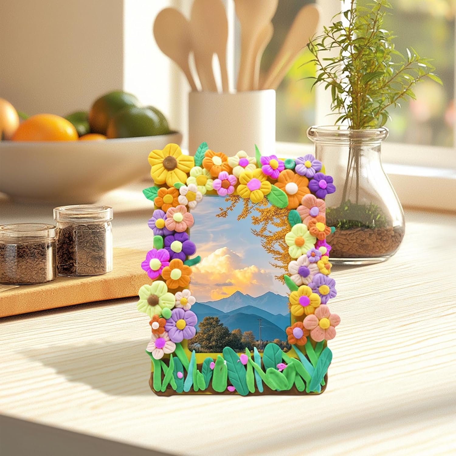 NUOBESTY 4 Pack Unfinished Wooden Picture Frames 6.53 X 4.80 X 0.27 in Wood Photo Frame for Kids DIY Crafts Frame for Kids Artwork Paintable Blank Tabletop Photo Holder