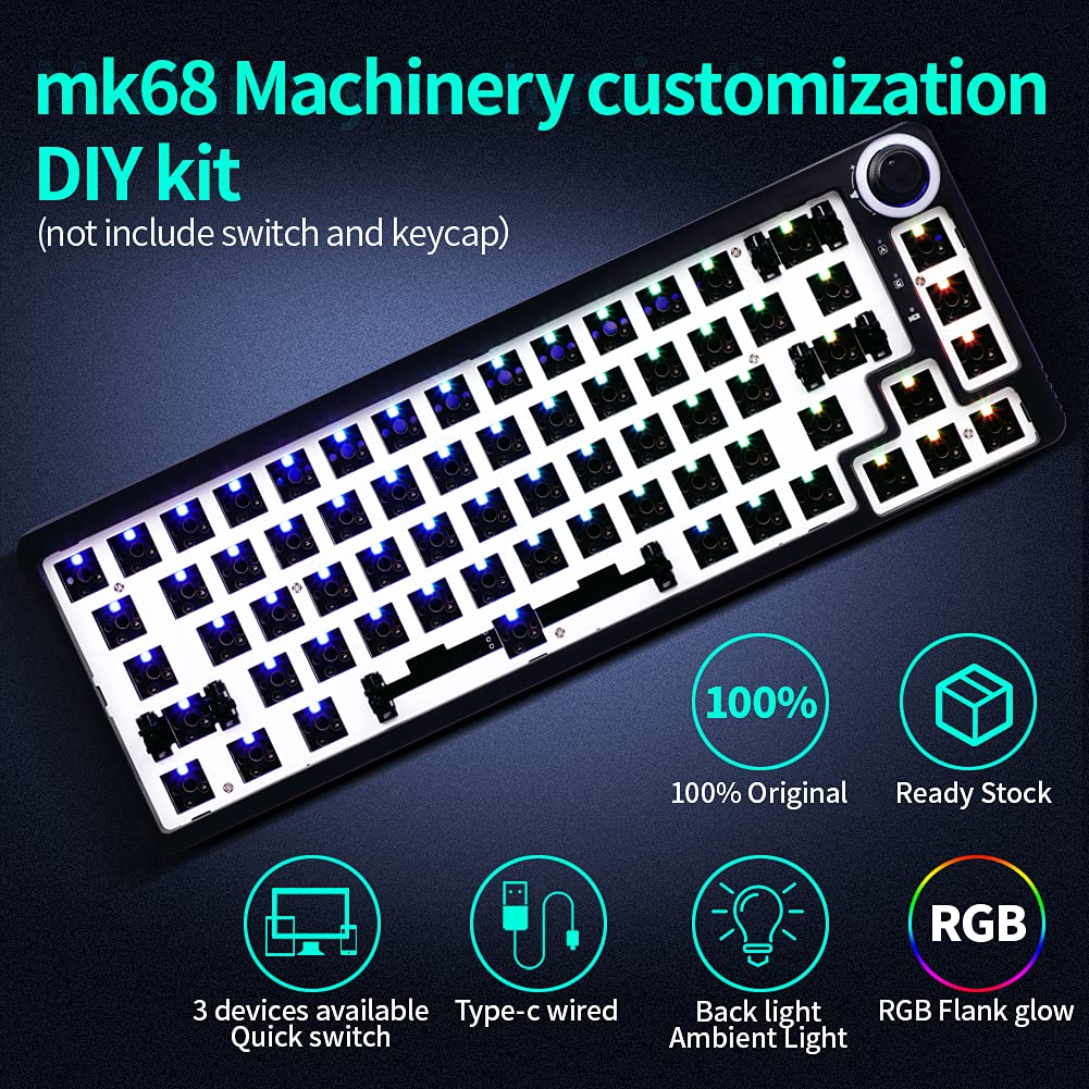 CIY X77 HotSwappable Mechanical Keyboard/RGB Gaming Keyboard/USB C