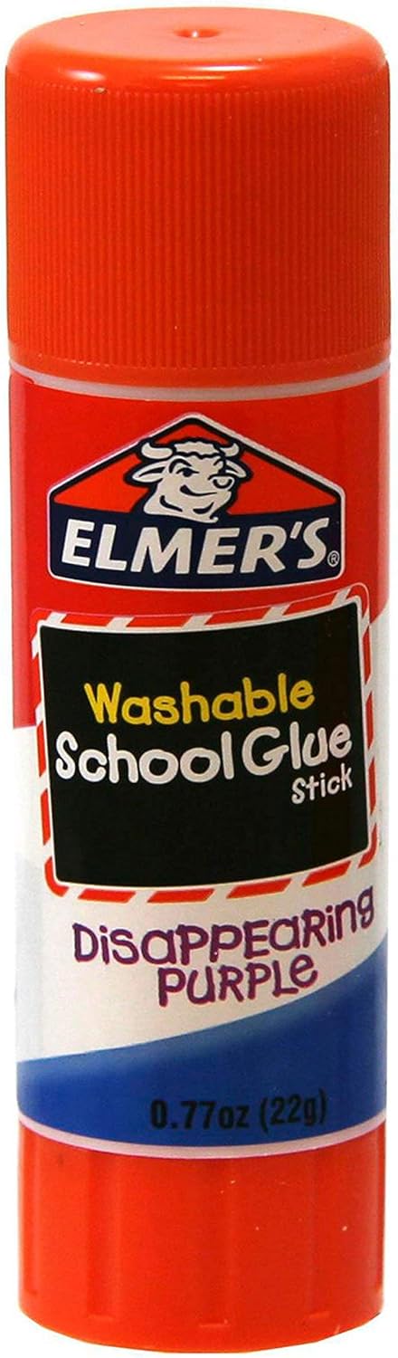 Elmer's Disappearing Purple School Glue Stick, Washable, 22 Gram, 18 Count (6 Packs of 3) : Office Products