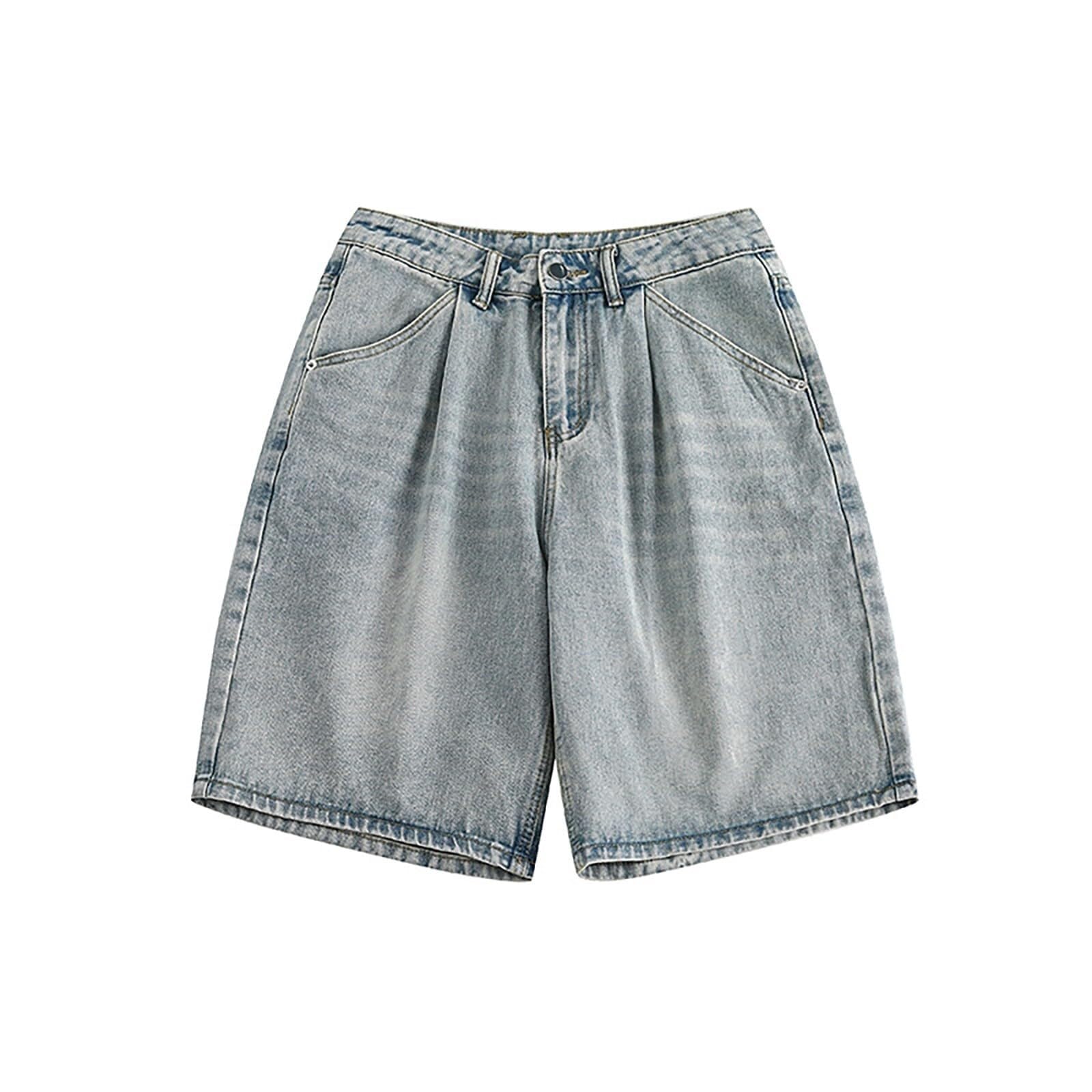 Jeans da uomo, stile casual, vestibilità ampia