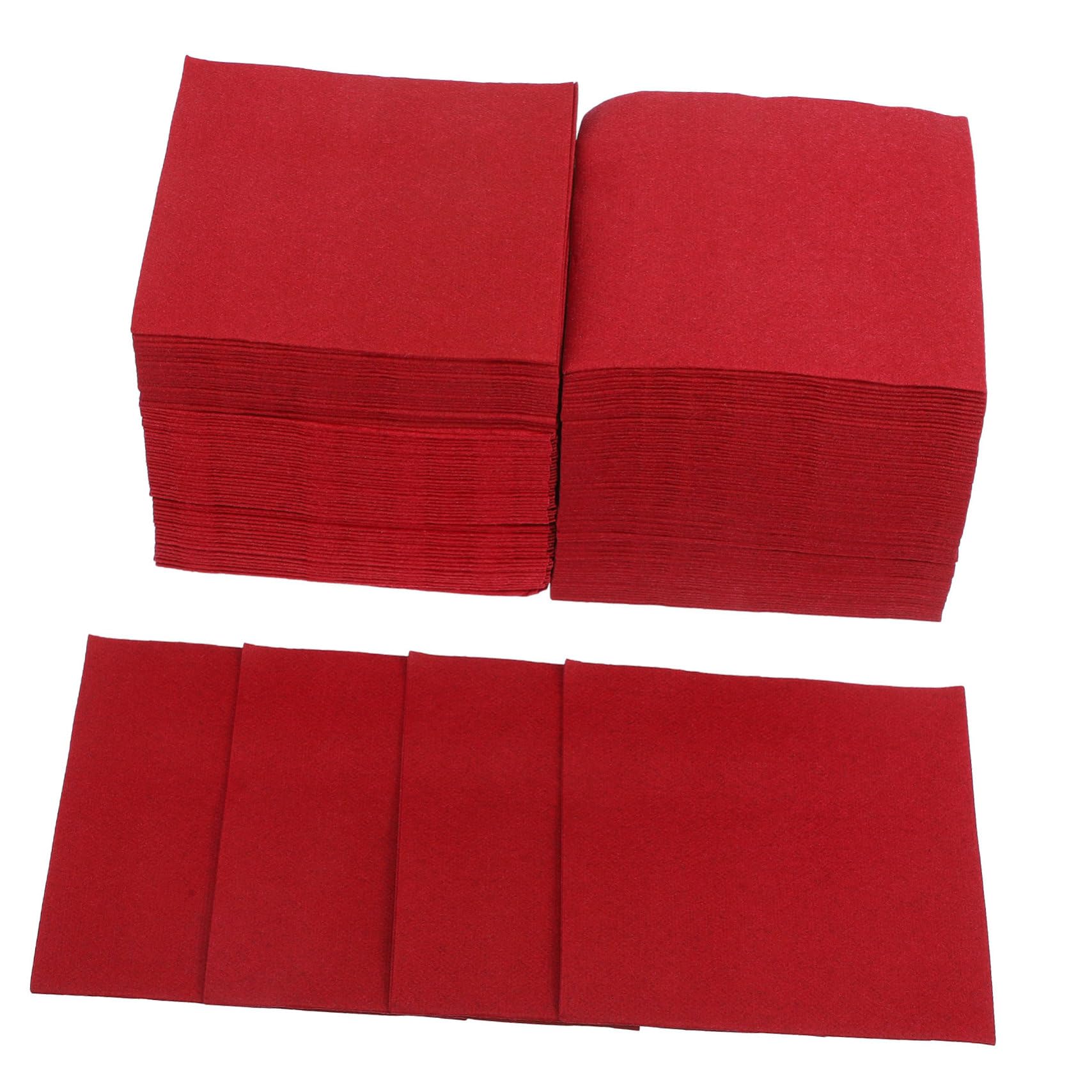 150 Servilletas de Papel Rojas Desechables y Suaves para Cócteles en Restaurantes de Estilo Occidental y Eventos Obsequios Elegantes