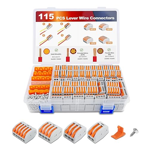 Miniatura 45 de Nilight Kit surtido de terminales aislados con grifo T y cable sin soldadura de empalme rápido, 100 unidades 22-18 18-14 12-10 AWG T Tap 100