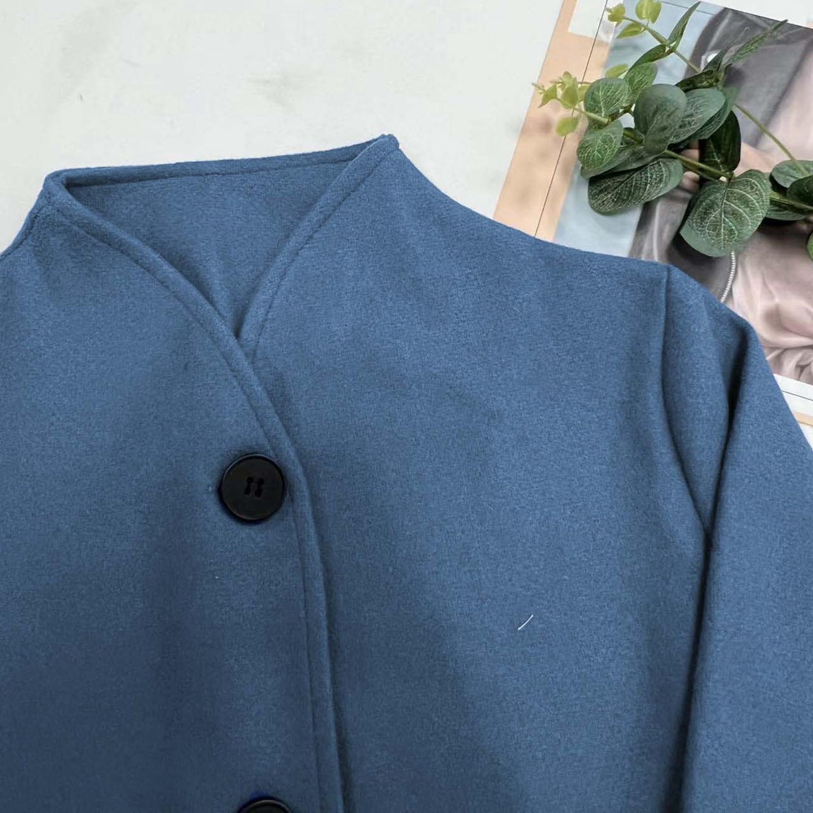 Cazadoras Mujer Trench Abrigos Talla Grande Chaqueta con Bolsillo Elegante Gabardina Corta Gabardinas Primavera Ropa Paño Entretiempo Abrigo Casual Otoño Corto