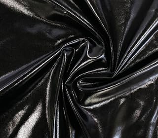 Spandex Fabric Metallic Black / 60" Wide/Sold by The Yard