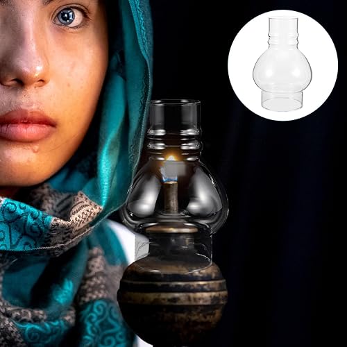 Miniatura 2 de Lámpara de aceite para chimenea, huracán, queroseno, pantalla a prueba de viento, lámpara de queroseno, globos transparentes de repuesto para