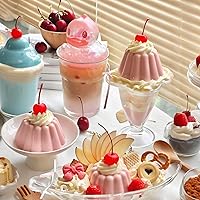 Vista 4 de Silicone Pudding Mold, 6-Cavity Nonstick Jello Dessert Making Tray, Custard Mold for Mousse Cake, Set of 2, White