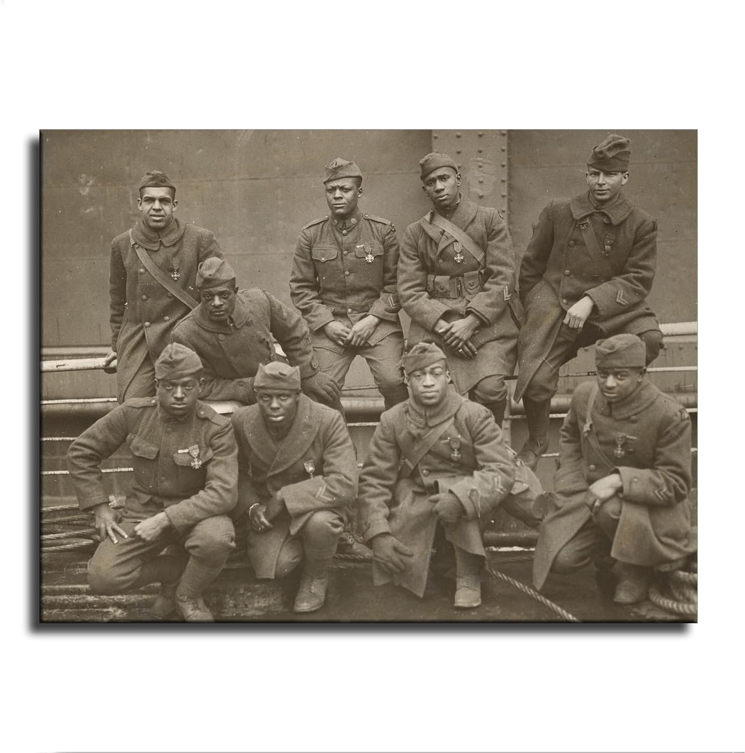 African American Soldiers Poster Wall Art Canvas Painting HD Picture Print for Modern Family Living Room Bedroom Background Wall Decor (08×10inch No Framed) image 2