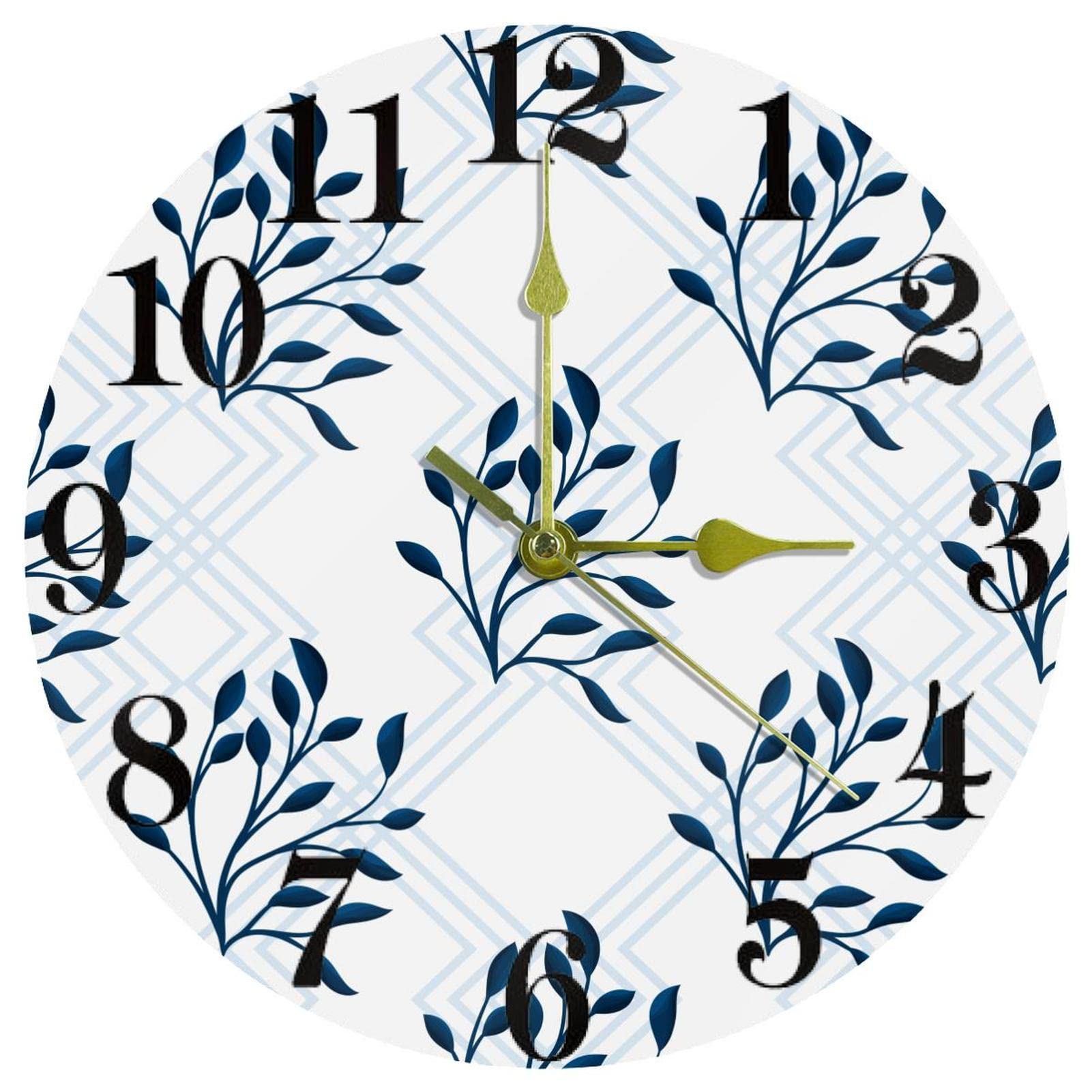 Horloge murale à quartz silencieuse contre le bruit nocturne pendule orchidée