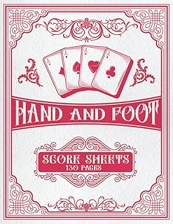 Hand and Foot Score Sheets Pad with Rules: Large Game Scorekeeping Notebook