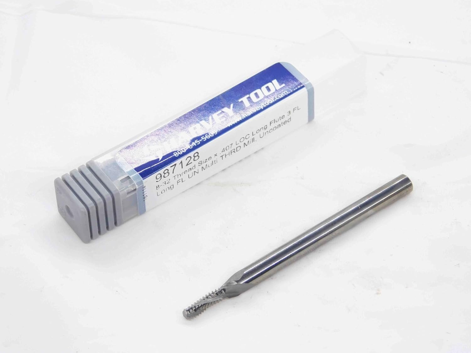 New Harvey Tool #8 - 32 Carbide Thread Mill 3/16 Shank 3 FL 987128 .164 32 TPI - DM2857CG5