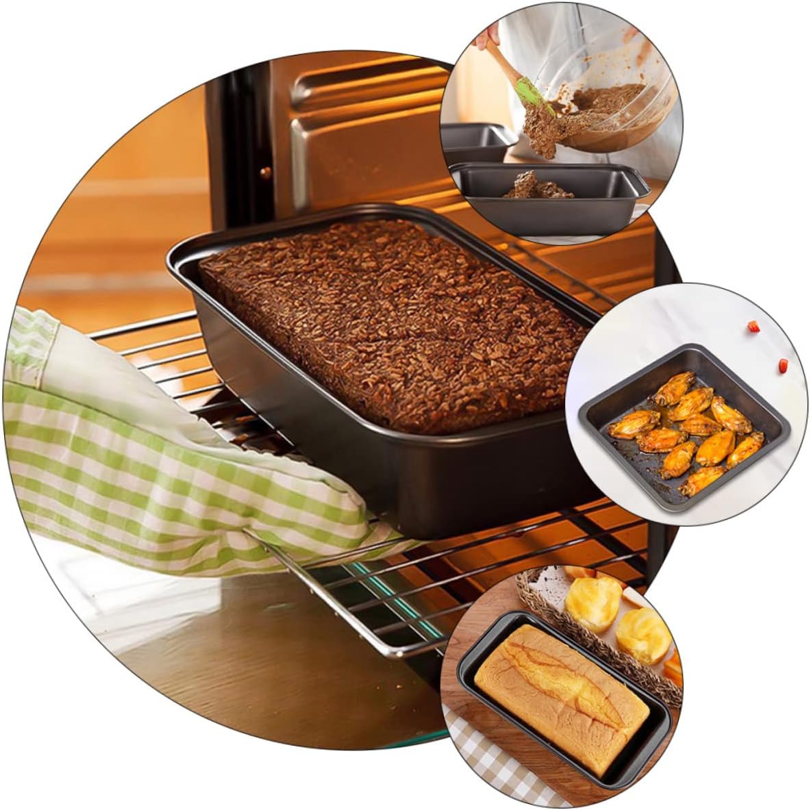 Complete Baking Tool Non-stick Loaf Pan Pans Carbon Steel Baking for Cakes Desserts