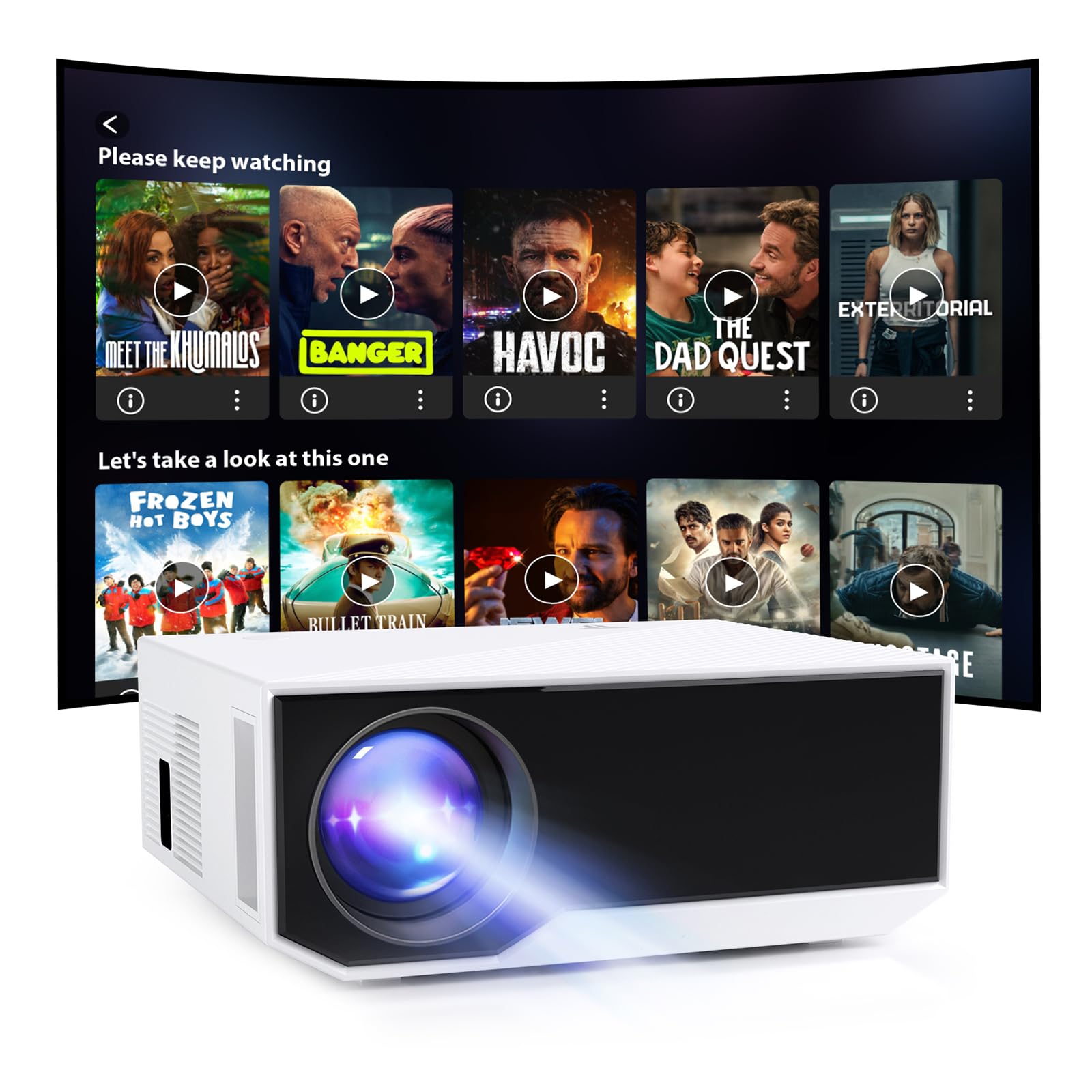 5GWIFI20000LM 1080pフルHD高輝度小型プロジェクター 家庭用 Amazon.co.jp: Bluetooth5.0搭載&5GWIFI 20000LM 1080PフルHD高輝度