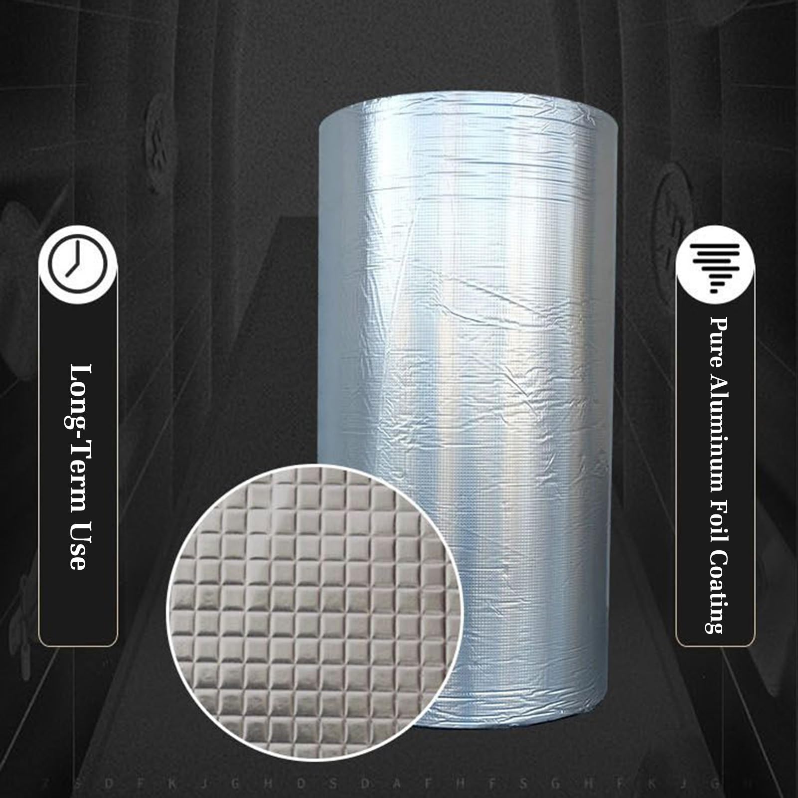 Aislamiento acústico de algodón, lámina de aluminio autoadhesiva, resistente al calor, escudo de aislamiento de espuma reflectante para techos, suelos y lofts