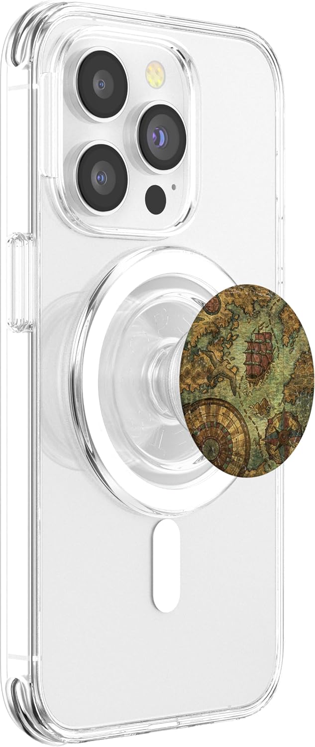 Old Vintage Pirate Treasure Map Fantasy Art PopSockets PopGrip for MagSafe