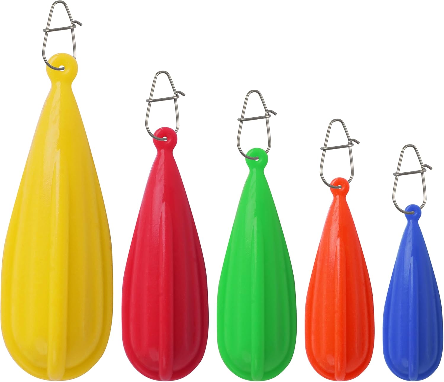 Fishing Practice Plugs, 5pcs Bait Casting Practice Weights Fishing Plugs Silicone for Kids Skill Training (3/16oz, 1/4oz, 3/8oz, 2/5oz, 3/5oz)
