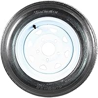 Vista 2 de Dos neumáticos y rines de 4.80 a 12 pulgadas x 12 pulgadas LRB con 5 lengüetas para rin blanco