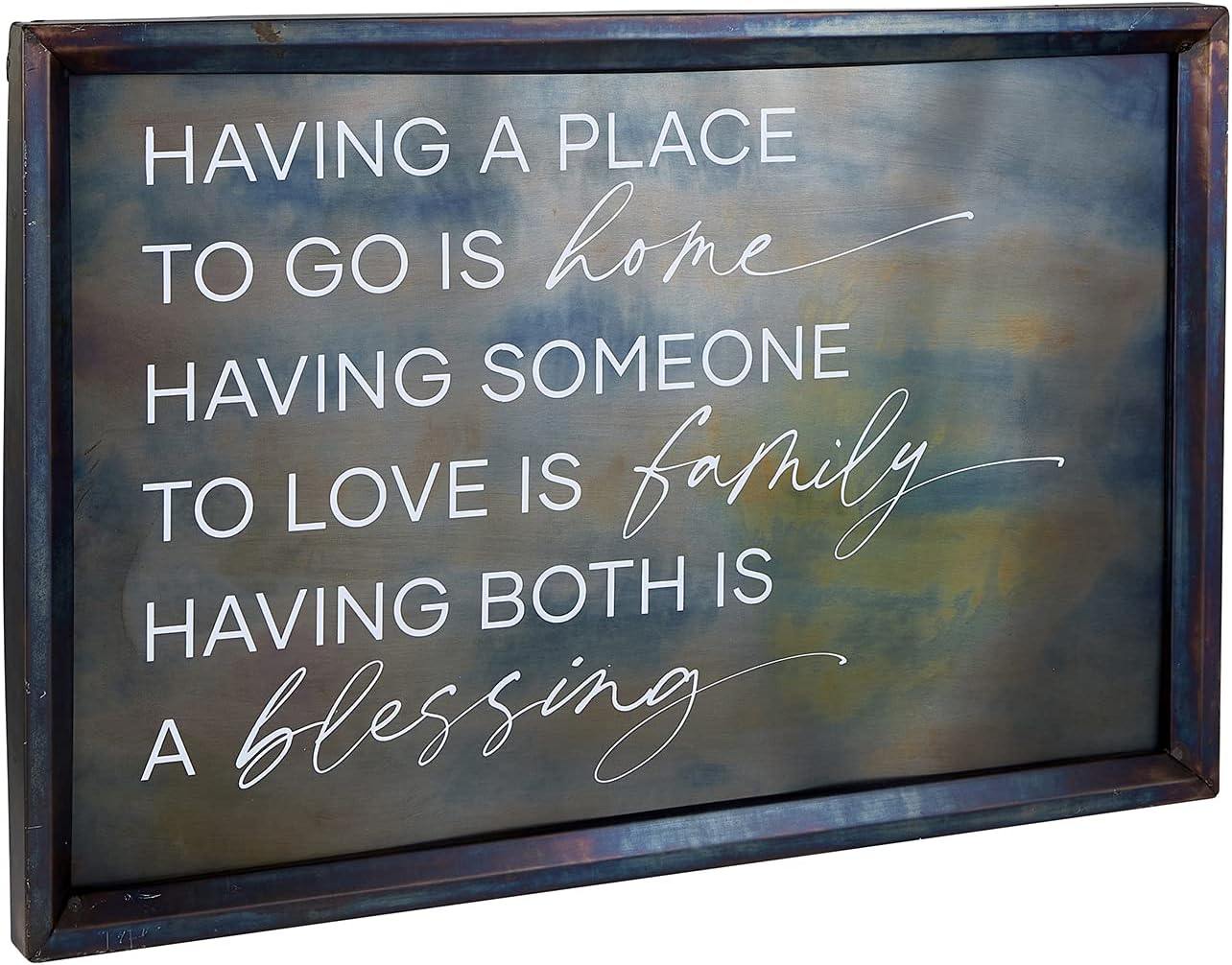 Creative Brands Heartfelt Collection-Inspirational Rustic Metal Wall Art, Small, Home
