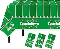 Vista 8 de Childom Decoraciones para Fiestas de Fútbol Americano, Paquete de 3 Manteles de Fútbol Americano Desechables de Plástico 54" X 108" Mantel