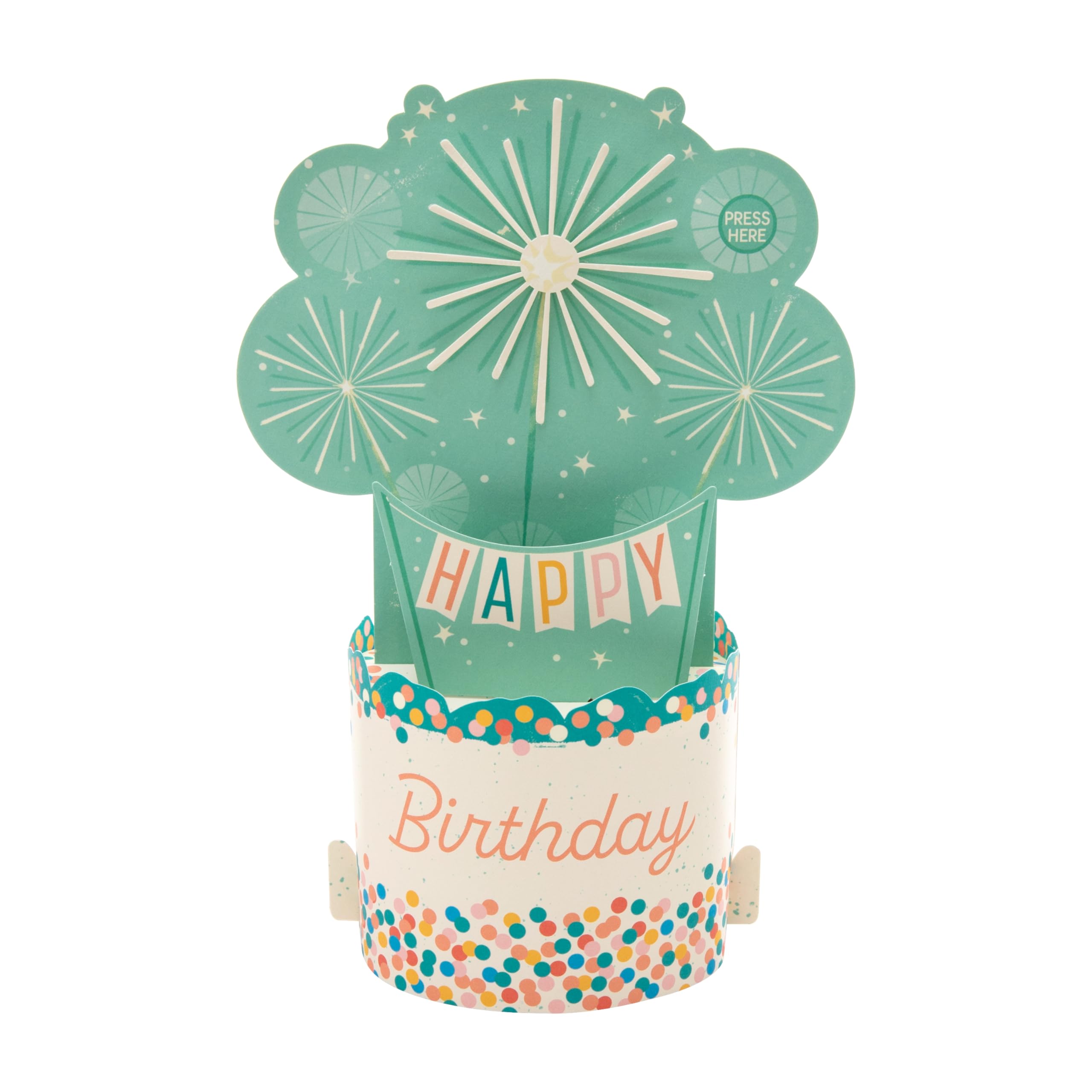 Hallmark Musical 3D Pop Up Birthday Card with Spinning Wheel, Multicoloured