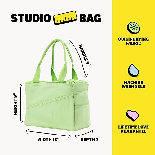 Miniatura 7 de Soolla Bolsa de estudio lavable para suministros de arte y cerámica, bolsa organizadora de proyectos de punto y ganchillo, más de 30 bolsillos, más