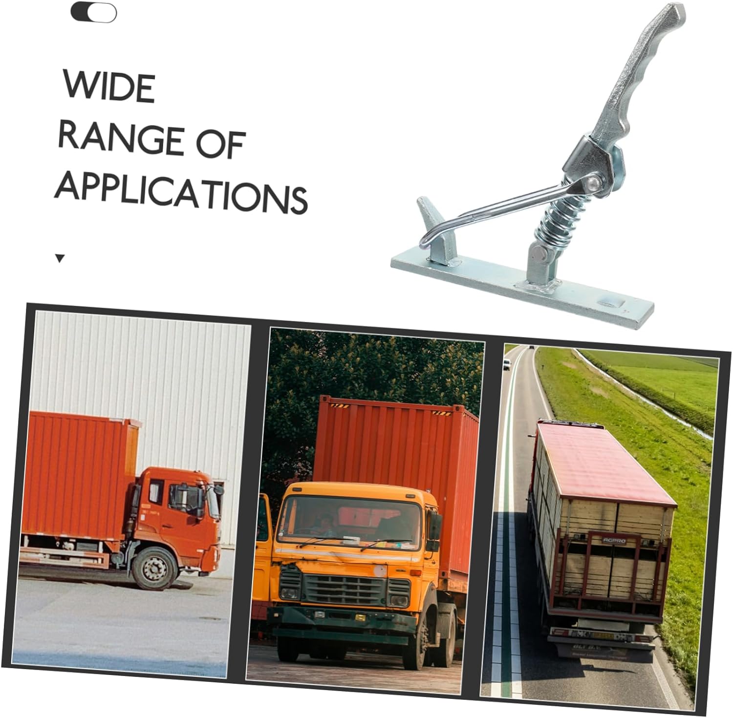 Gatuida Heavy Duty Spring Latch Spring Buckle for Trailer Hitch Lock Part for Carriage Hitch Pin for Trailer Trucks Spring Buckles Trailer Hasp Replacement Trailer Metal Hasp Tow Hitch Pin, Silver