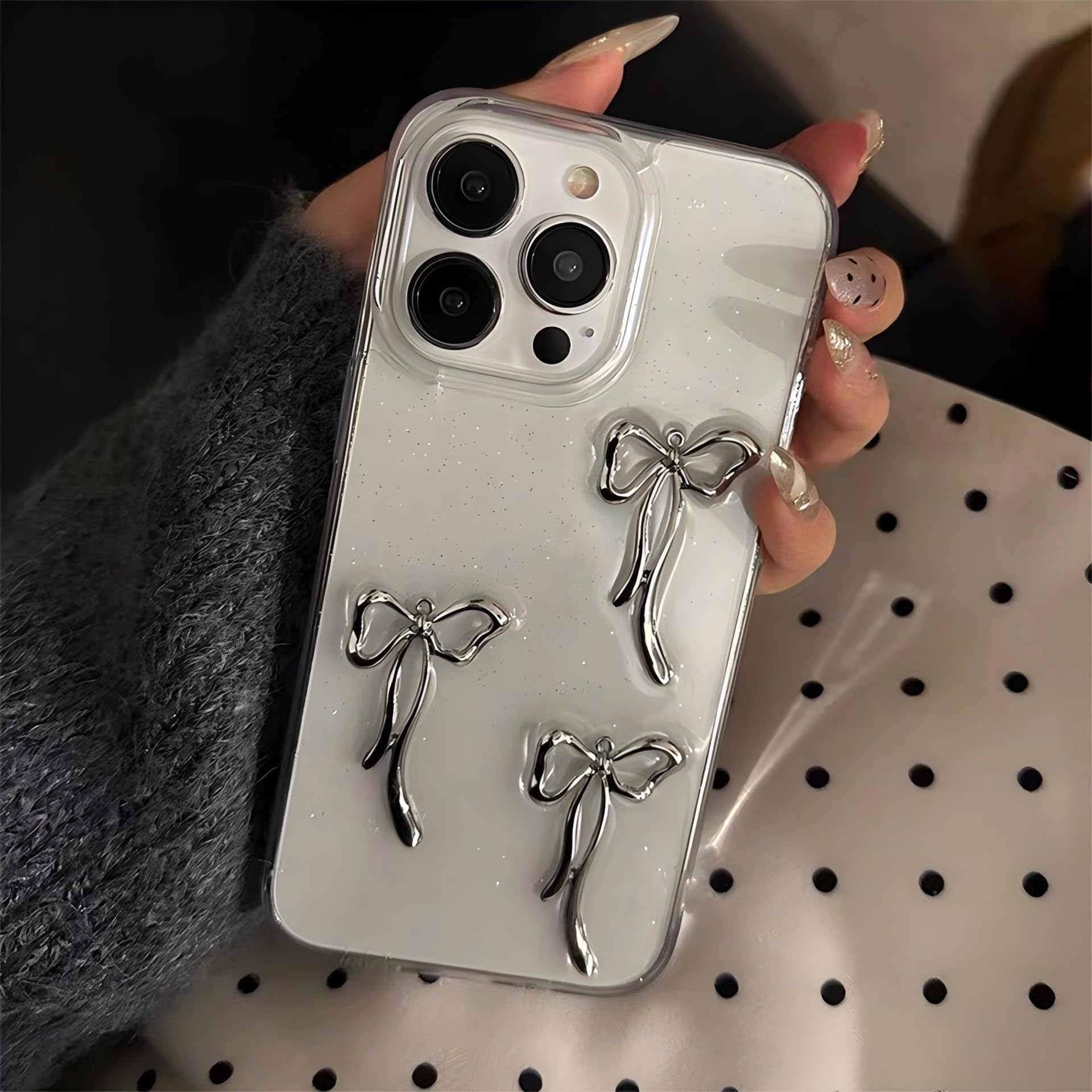 Amazon.co.jp: iPhone xr 用 ケース クリア ラメ入り きらきら リボン