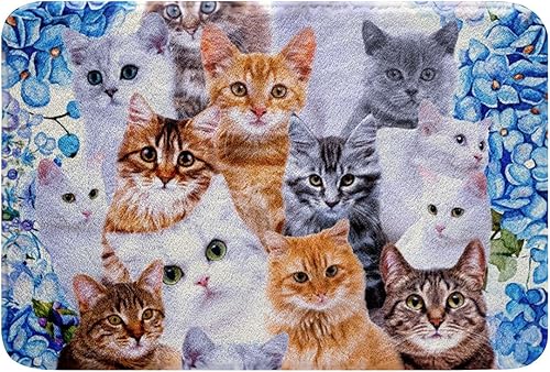 Miniatura 9 de Alfombra de baño antideslizante de pantera negra, suave, absorbente de agua, safari, guepardo, para niños y adultos, diseño de fuego azul, animales