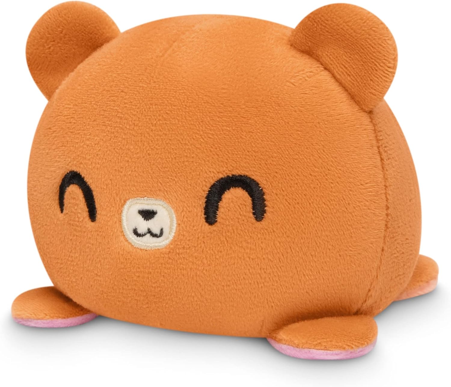 TeeTurtle - The Original Reversible Bear Plushie - Pride - Brown + Rainbow - Cute Sensory Fidget Stuffed Animals That Show Your Mood!