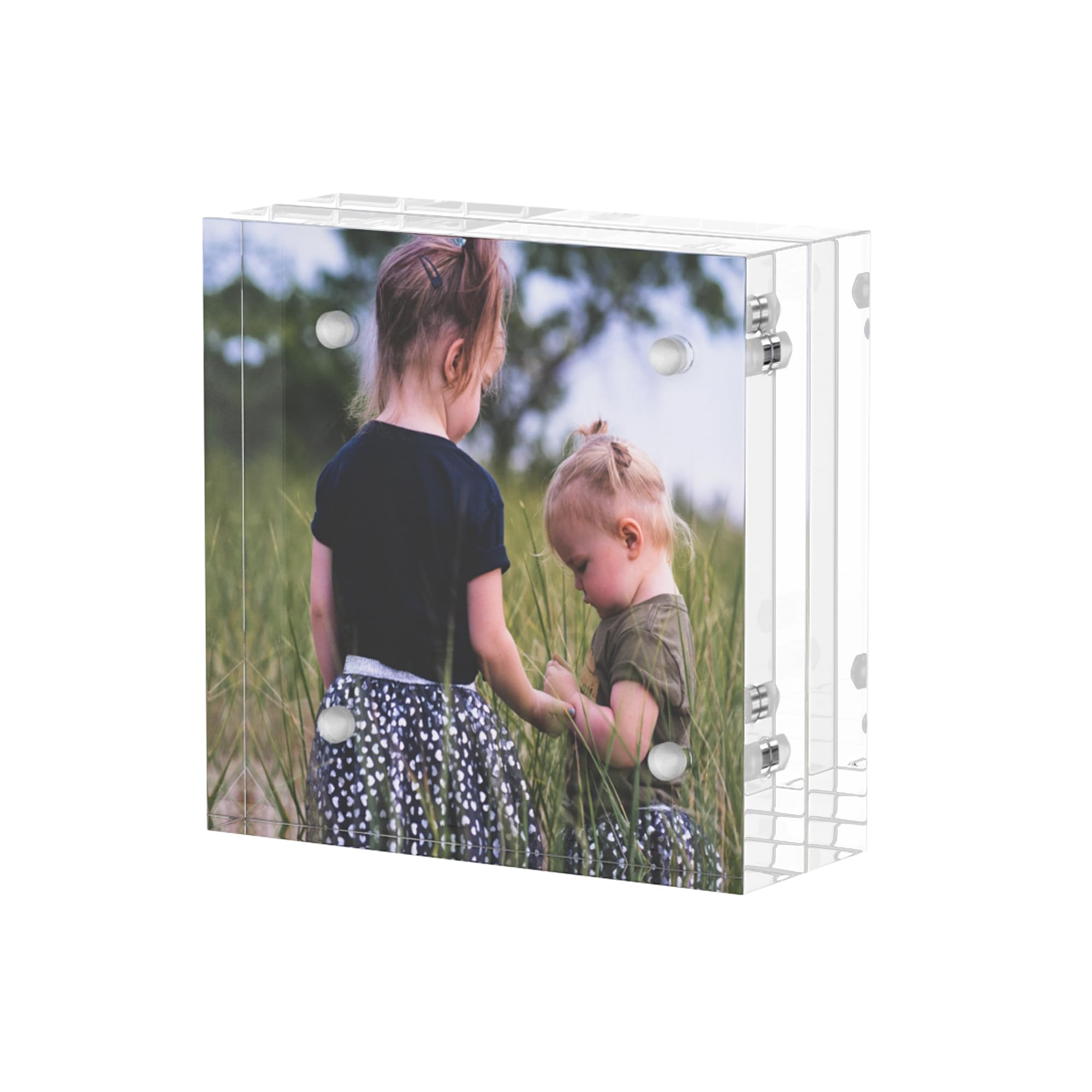 Sezanrpt Acrylic Picture Frames 2x2, 2x2 Picture Frame Mini for 2x2 Pictures, Clear Ticket Display Frame Small Tips Holder