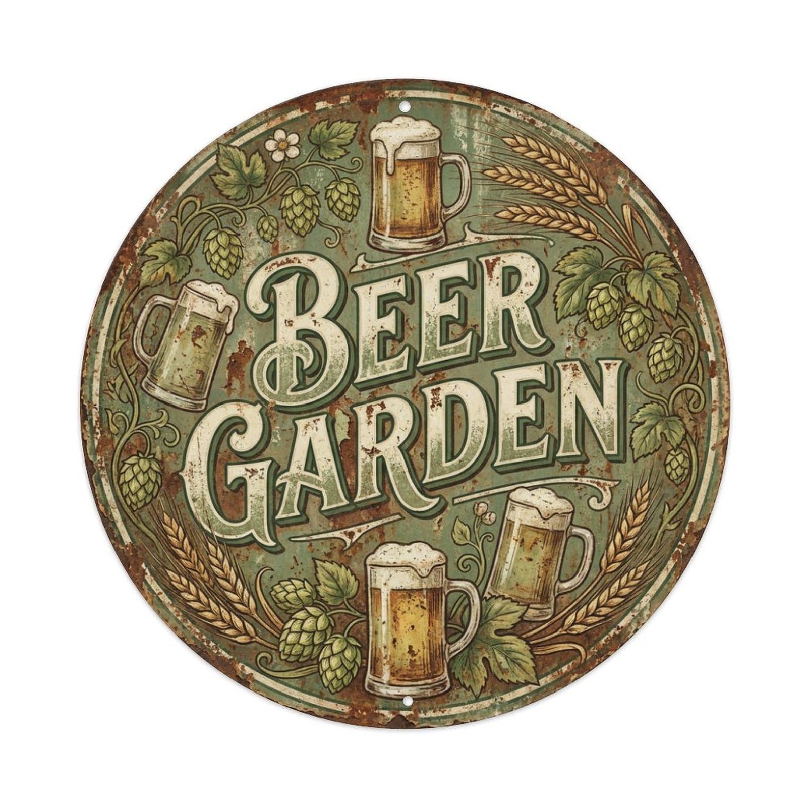 Fyrn Style Metal Tin Sign Vintage Beer Rustic Beer Garden Retro Bar For Pub
