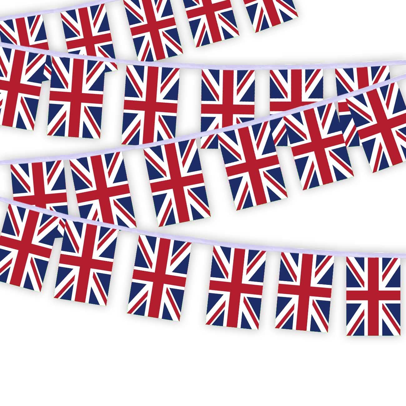 30 PCS britain Flag String,32 FT English Decor Bunting,Decoration Banner for Outdoor Indoor Patio Yard Decor — image 1