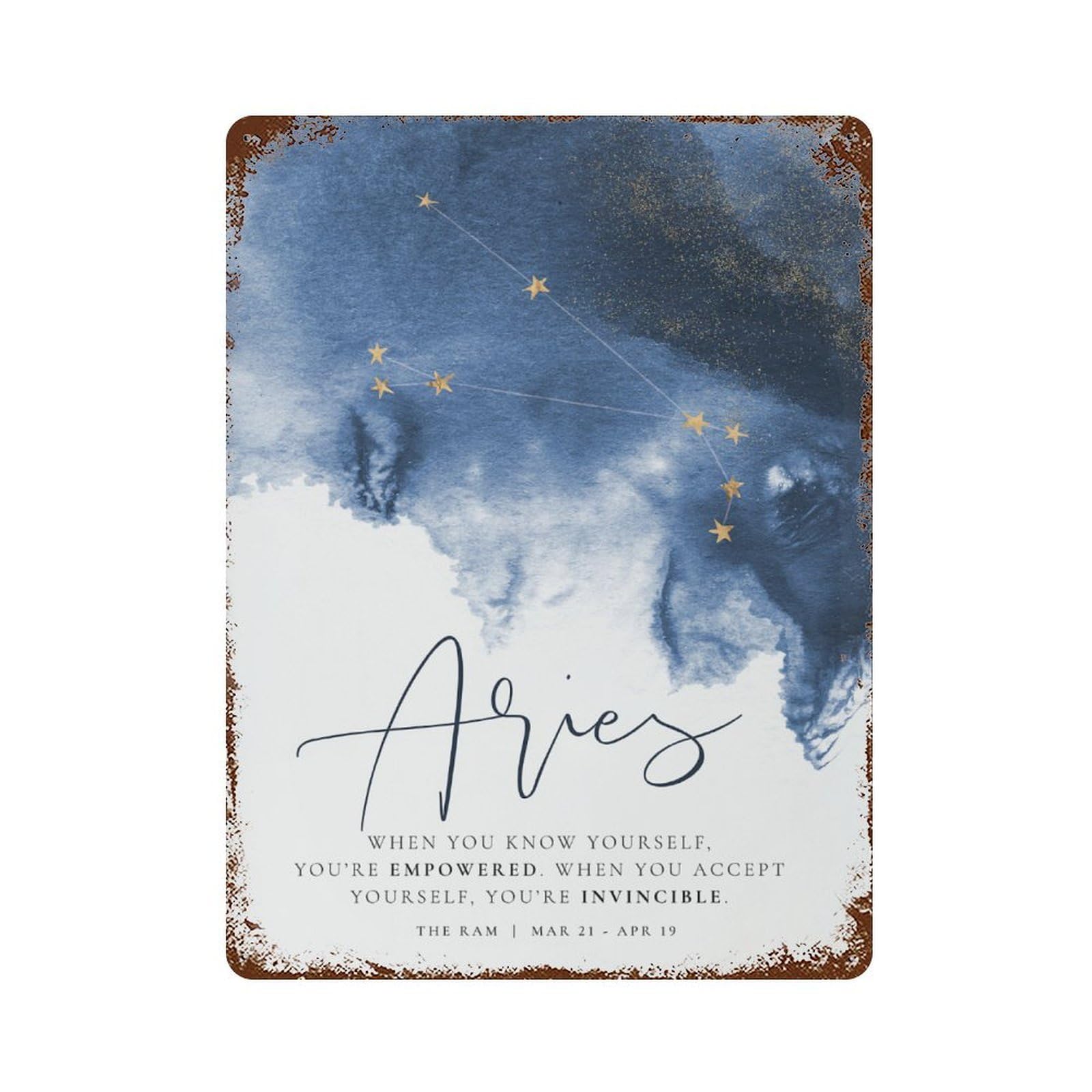 xiaoxiaoshen Aries Zodiac Aries Constellation (1) Wall Decor Art Metal Tin Poster Modern Home Decor Art Home Bar Shop Decorations Vintage Sign 40x30cm
