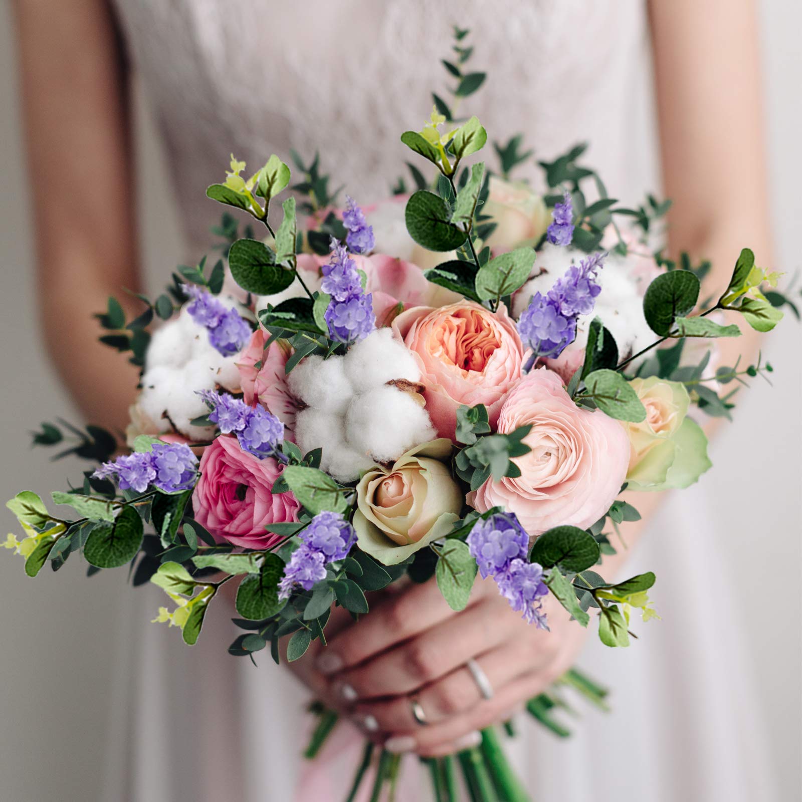 Buy Ageomet 6pcs 20Inch Farmhouse Cotton Flowers, Faux Cotton Stems